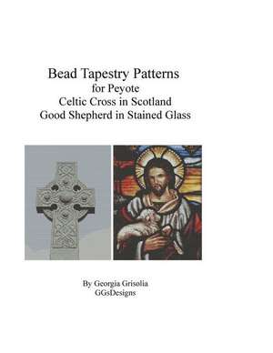 Bead Tapestry Patterns for Peyote Celtic Cross and Good Shepherd Stained de Georgia Grisolia