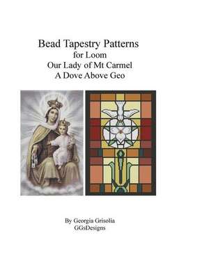 Bead Tapestry Patterns for Loom Our Lady of Mt. Carmel and a Dove Above Geo de Georgia Grisolia