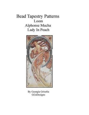 Bead Tapestry Patterns Loom Alphonse Mucha Lady in Peach de Georgia Grisolia