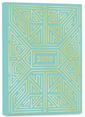 2020 High Note Mint Geometric in Gold 18-Month Weekly Planner de Sellers Publishing