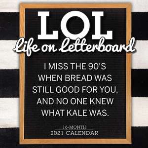 2021 Lol: Life on Letterboard 16-Month Wall Calendar de @Fulcandles