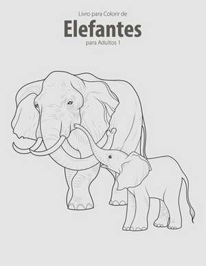 Livro Para Colorir de Elefantes Para Adultos 1 de Nick Snels