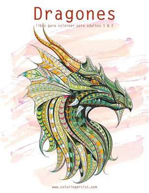 Dragones Libro Para Colorear Para Adultos 1 & 2 de Nick Snels