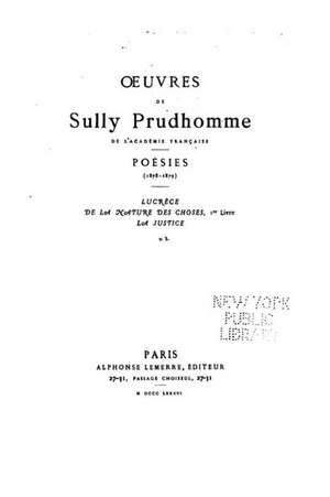 Oeuvres de Sully Prudhomme - Poesies de Prudhomme Sully