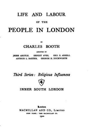 Life and Labour of the People in London de Charles Booth