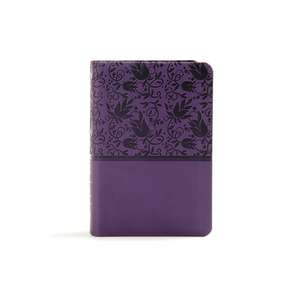 KJV Large Print Compact Reference Bible, Purple Leathertouch de Holman Bible Publishers