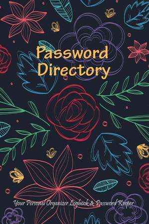 Password Directory de Blank Books Journals