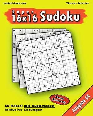 16x16 Super-Sudoku Mit Buchstaben 04 de Thomas Schreier