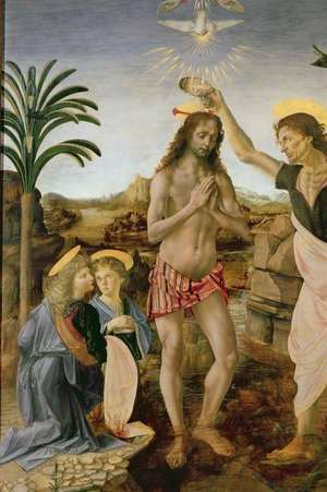 Leonardo Da Vinci and Andrea del Verrocchio's 'The Baptism of Christ' Art of Lif de Ted E. Bear Press