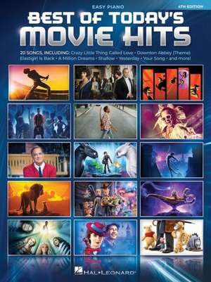 Best of Today's Movie Hits - 4th Edition: Easy Piano Arrangements with Lyrics of 20 Songs de Hal Leonard Corp