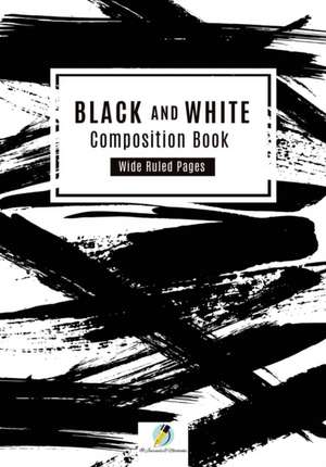 Black and White Composition Book Wide Ruled Pages de Journals and Notebooks