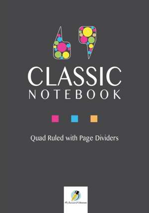 Classic Notebook Quad Ruled with Page Dividers de Journals and Notebooks