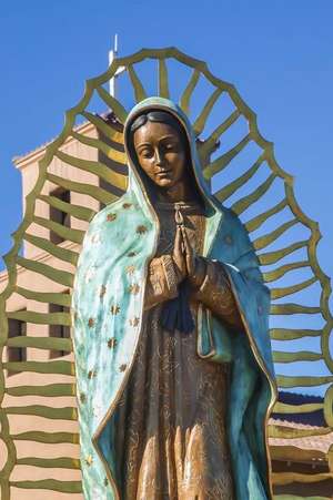 Virgin Mary Statue at the Shrine of Guadalupe Santa Fe New Mexico USA Journal de Cs Creations