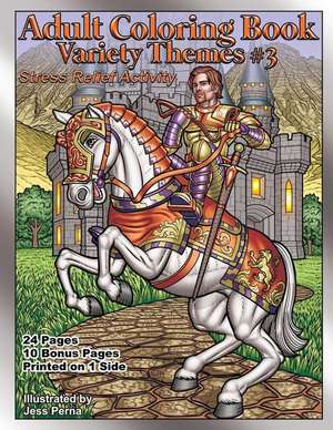 Adult Coloring Book Variety Themes #3 de Perna, Jess