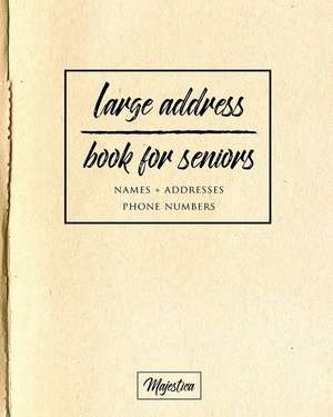 Large Address Book for Seniors de Majestica