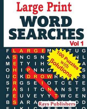 Large Print Word Searches de Rays Publishers