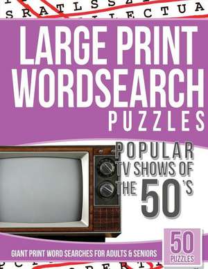 Large Print Wordsearches Puzzles Popular TV Shows of the 50s de Searches, Tv Word