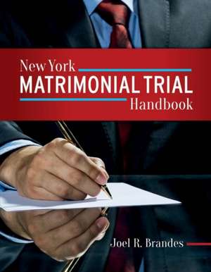 New York Matrimonial Trial Handbook: Volume 1 de Joel Brandes