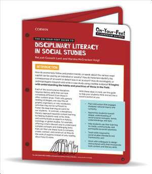 The On-Your-Feet Guide to Disciplinary Literacy in Social Studies de ReLeah Cossett Lent