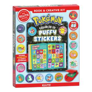 Pokemon Color-In 3D Puffy Stickers de Editors Of Klutz