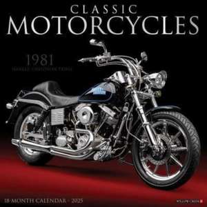 Classic Motorcycles 2025 12 X 12 Wall Calendar de Willow Creek Press