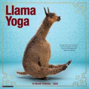 Llama Yoga 2025 12 X 12 Wall Calendar de Willow Creek Press