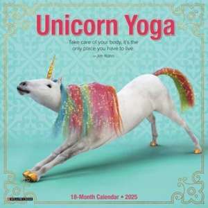 Unicorn Yoga 2025 7 X 7 Mini Wall Calendar de Willow Creek Press