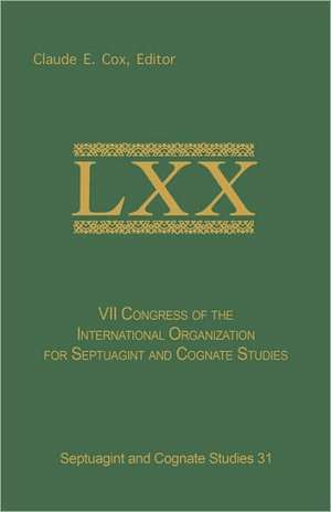 VII Congress of the International Organization for Septuagint and Cognate Studies de International Organization for Septuagin