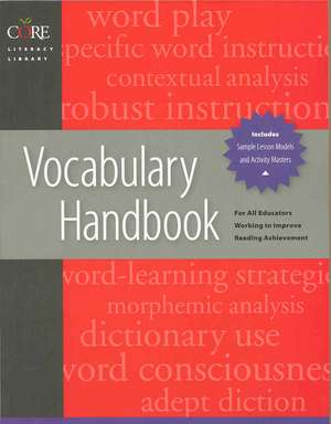 Vocabulary Handbook: Core Literacy Library de Linda Eve Diamond