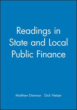 Readings in State and Local Public Finance de MP Drennan