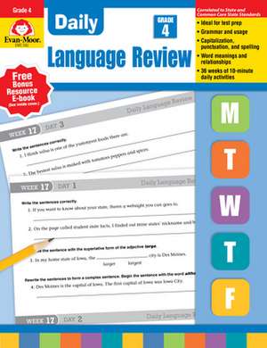 Daily Language Review, Grade 4 de Richard H Williams