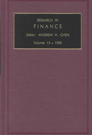 Research in Finance de Andrew H. Chen