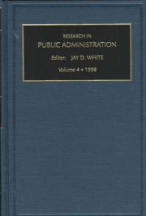 Research in Public Administration de Jay D. White