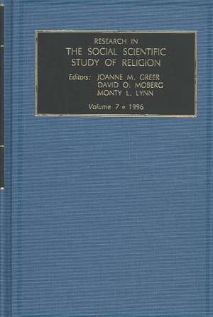 Research in the Social Scientific Study of Religion, Volume 7 de David O. Moberg