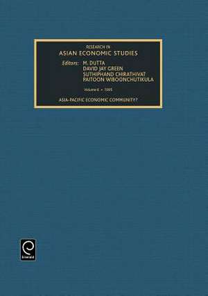 Research in Asian Economic Studies de Manoranjan Dutta