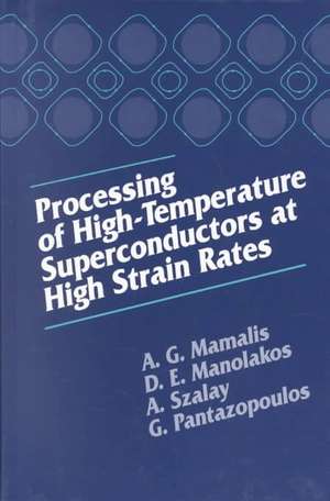 Processing of High-Temperature Superconductors at High Strain de A.G. Mamalis