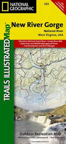 New River Gorge National River: Trails Illustrated National Parks de National Geographic Maps