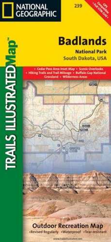 Badlands National Park: Trails Illustrated National Parks de National Geographic Maps