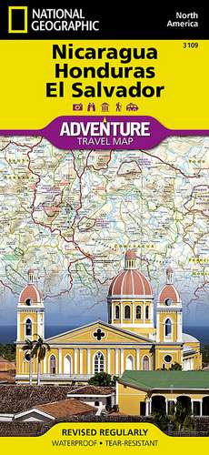 Nicaragua, Honduras, El Salvador: Travel Maps International Adventure Map de National Geographic Maps