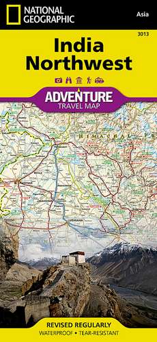 India, Northwest: Travel Maps International Adventure Map de National Geographic Maps