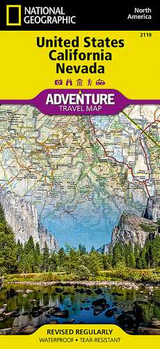 United States, California and Nevada Adventure Map de National Geographic Maps