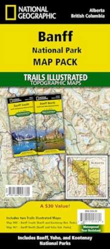 Banff National Park [Map Pack Bundle]: Trails Illustrated Maps de National Geographic Maps