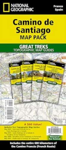 Camino de Santiago Map [Map Pack Bundle] Map de National Geographic Maps - Trails Illustrated