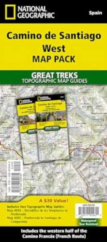 Camino de Santiago - Camino Frances West Map Pack Bundle de National Geographic Maps