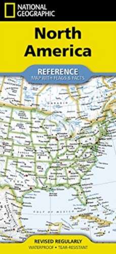 National Geographic North America Map (Folded with Flags and Facts) de National Geographic Maps