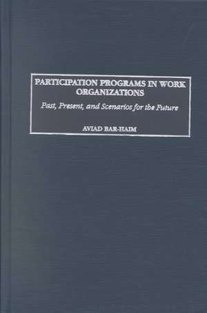 Participation Programs in Work Organizations: Past, Present, and Scenarios for the Future de Aviad Bar-Haim