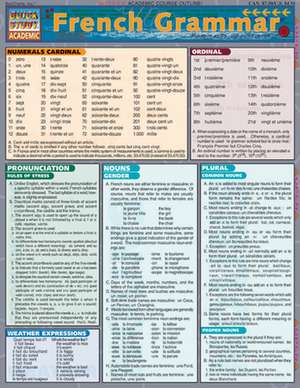 French Grammar Laminate Reference Chart de Rich Marino