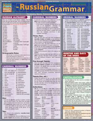 Russian Grammar Laminate Reference Chart de Mark E. Kiken