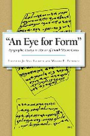 "An Eye for Form" – Epigraphic Essays in Honor of Frank Moore Cross de Jo Ann Hackett