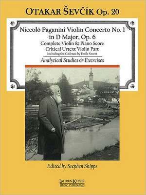 Concerto No. 1 in D Major: With Analytical Studies and Exercises by Otakar Sevcik, Op. 20 Violin and Piano Reduction de Otakar Sevcik